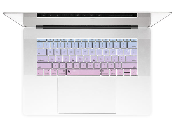 Ombre różowo niebieskie naklejki na MacBooka