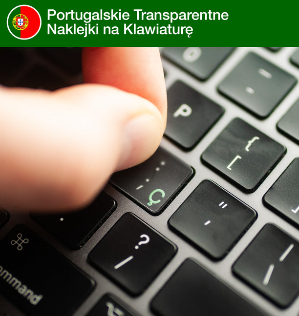 Portugalskie transparentne naklejki na klawiaturę