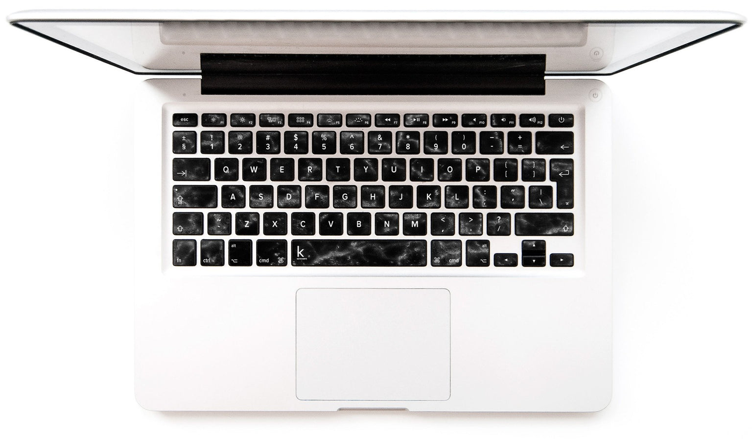 Czarny Marmur Naklejka na Klawiaturę MacBooka