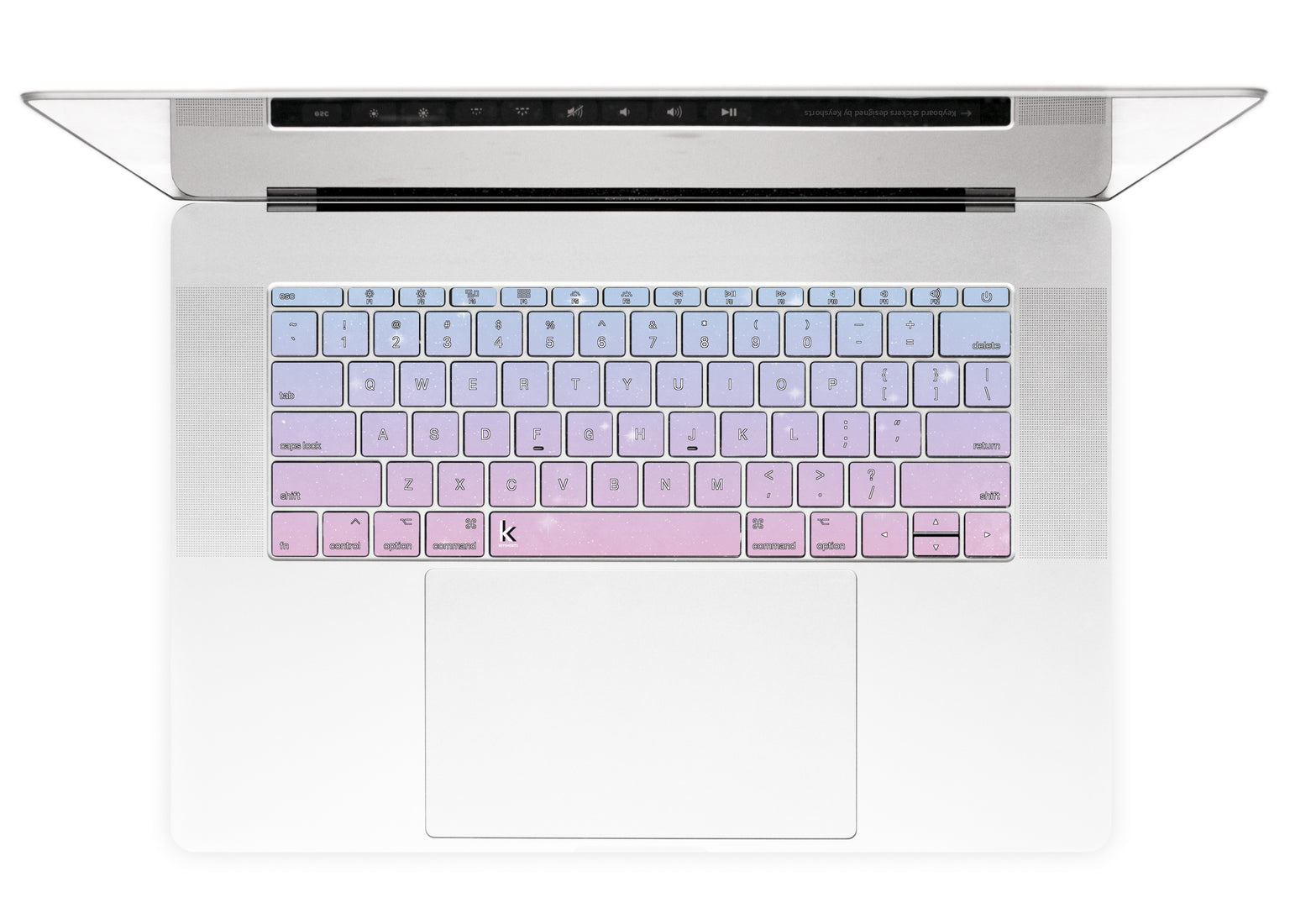 Ombre różowo niebieskie naklejki na MacBooka