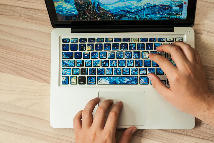 Naklejki na klawiaturę MacBooka Van Gogh Gwieździsta Noc Starry Night